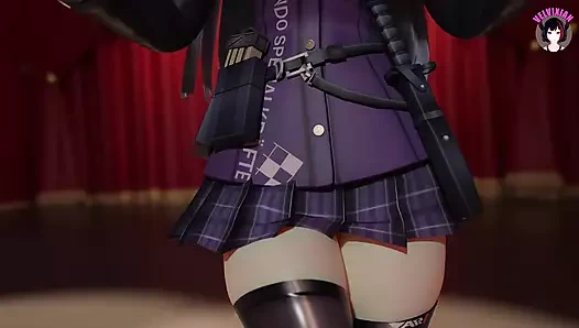 Büyük götlü liseli genç kız seksi külotlu çorapla dans ediyor - amını gösteriyor (3d hentai)