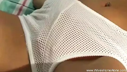 Sarışınla yakın çekim mastürbasyon