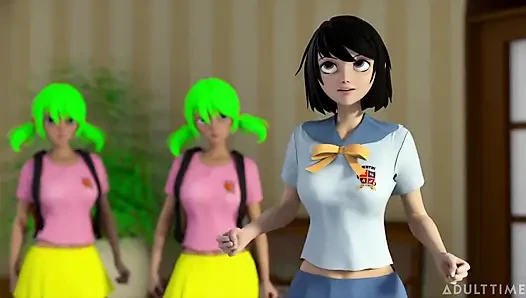 Hentai seks koleji bölüm 6 - üniversite öğrencisi üvey babasının yarağı üzerinde cinsel yeteneklerini gösteriyor