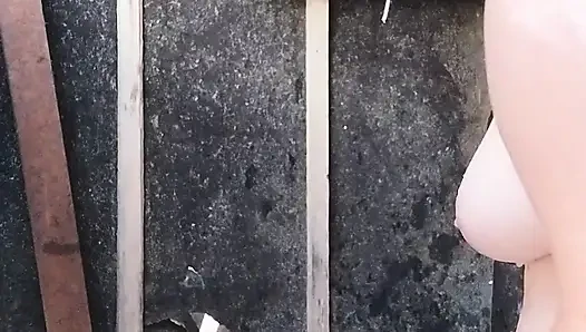 Ateşli üvey kız kardeşle kameralı duş - buharlı röntgenci eğlencesi