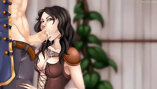 Lilith bilgi almak için bir denizcinin büyük yarağını emiyor