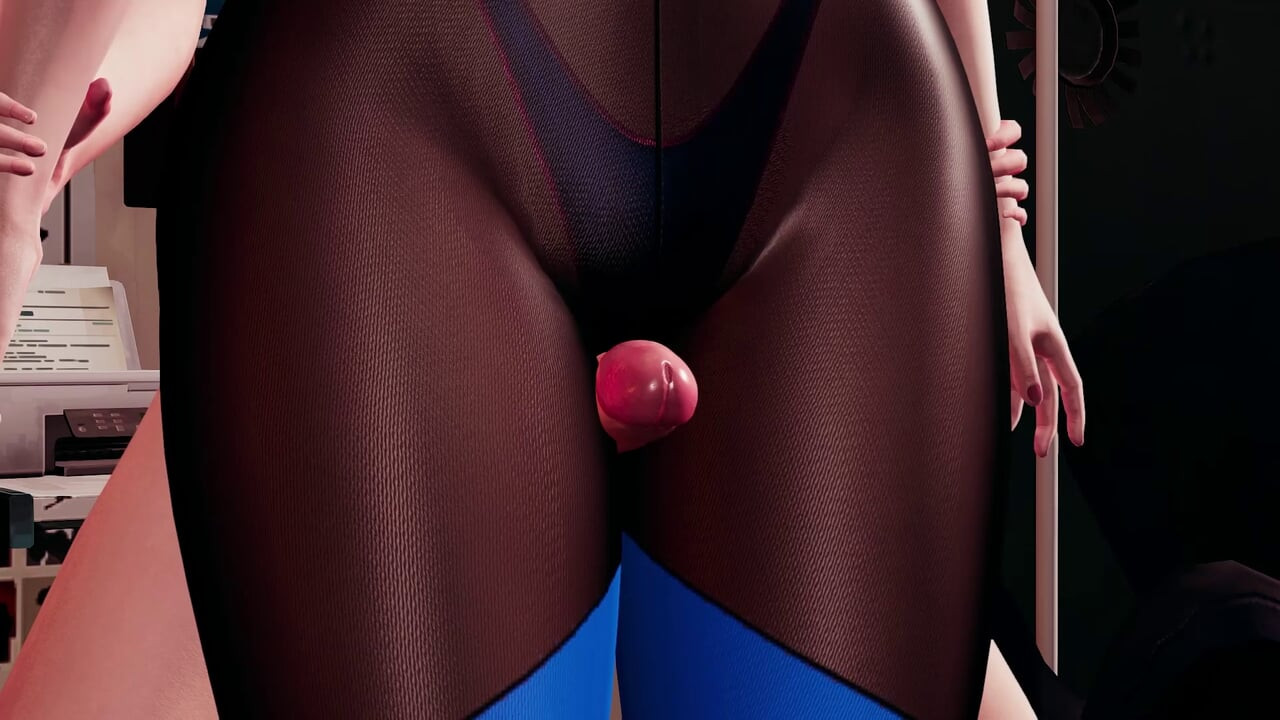 3 boyutlu animasyonda seksi miranda - külotlu çorap ve bikinili kalça fetişi, inlemeler eşliğinde ters kaldırma sert sikiş