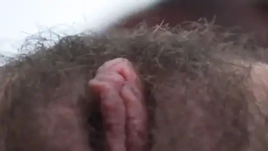 Vintage hairy girl uses dildo on her sweet tight hairy pussy