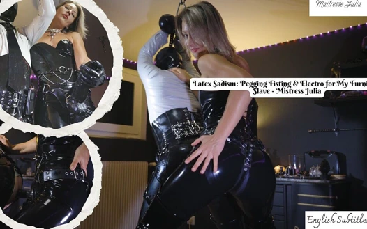 Bölüm 2 lateks sadizm: mobilya kölem itaatsiz için yumruk sokma ve elektro - sahibe julia