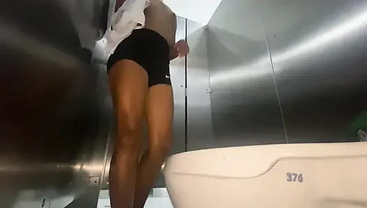Delicious girl in the bathroom pissing and masturbating