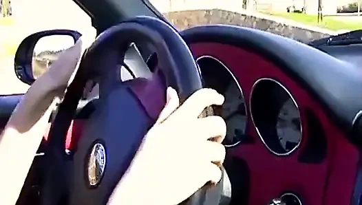 Ateşli genç esmer otostopçuya özel bir yolculuk yapıyor