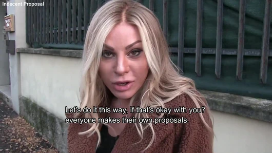 Italian blonde MILF accepts indecent proposal and cheats on her husband