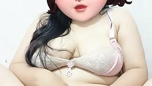Beautiful woman with big teases solo masturbation
