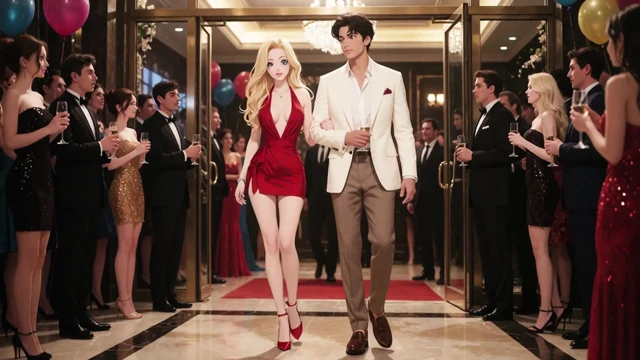 beautiful 18 year old blonde girl is amande of her best friend's boyfriend- porn in spanish- anime AI PORN