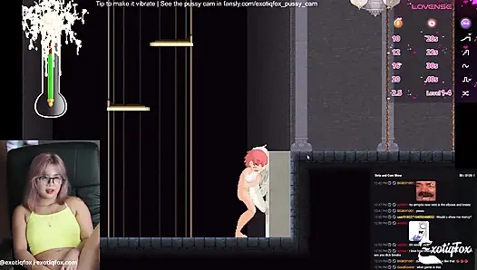 Baştan çıkarma akışı kalesi 3 sevimli gooner gamer kız mastürbasyon yapıyor exotiqfox