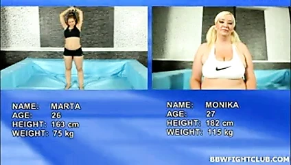 Tamamen çıplak bbws ringde becerdin almak için güreş