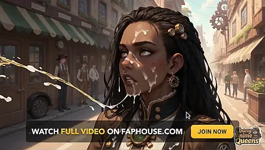 Bu steampunk xxx'te kavurucu siyah kraliçe muhteşem ve doyumsuz!