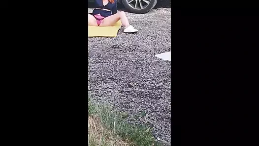 Bir yabancının önünde mastürbasyon