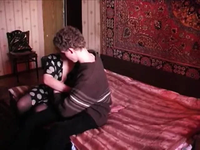 Русская мама и пасынок Русская старуха и молодой паренек 3