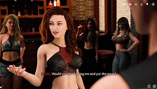 3 boyutlu devilla yoga barında sikiliyor, göğüsler şehvetli bitirmek için spermle kaplı