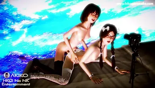 Düğün gününden hemen önce riskli bir fotoğraf çekimi (3D Hentai)