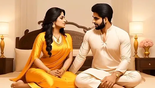 Hintli köylü kız Soniya sevgilisinin büyük yarağıyla çok mutlu, güzel genç kız yalnızken sikişiyor