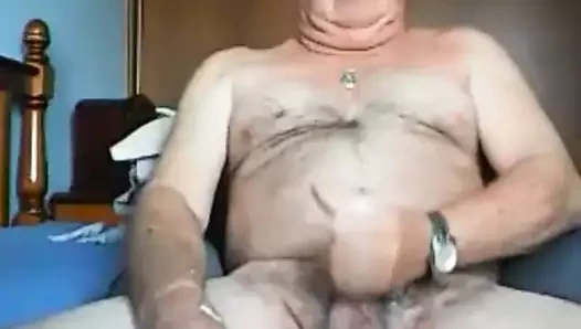 Evli baba okşayarak onun kremsi çük tekrar