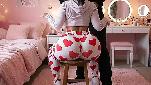 Uncle Pressing His Petite Big Ass Niece on the Chair
