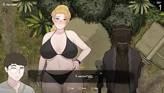 Hentai oyunu - tanrıçanın gelişi - bölüm 1 ateşli seksi sarışın kadın kabile şefi için paizuri ve yoğun sakso çekiyor