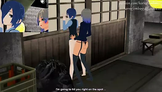 Kirishima touka - halka açık yerlerde ekstra para kazanın (tokyo ghoul)