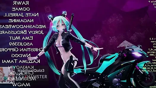 mmd r18 Miku NEON Ninja Pepeljuga seks ples ahegao milf želi žestoko jebati dildo šef grupe 3D hentai