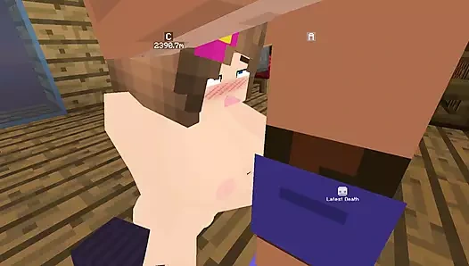 Minecraft The Jenny Mod Jenny'i amından sikiyor ve sakso çekiyor