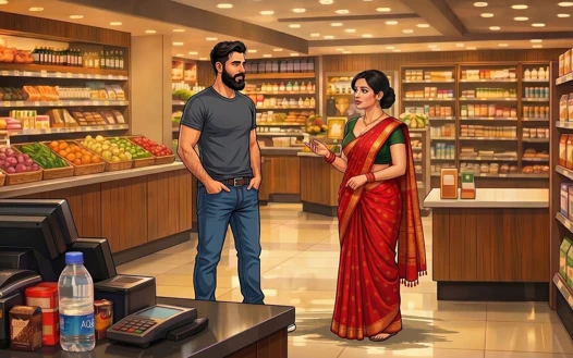 Hırsız süpermarket dükkanında cezalandırılıyor