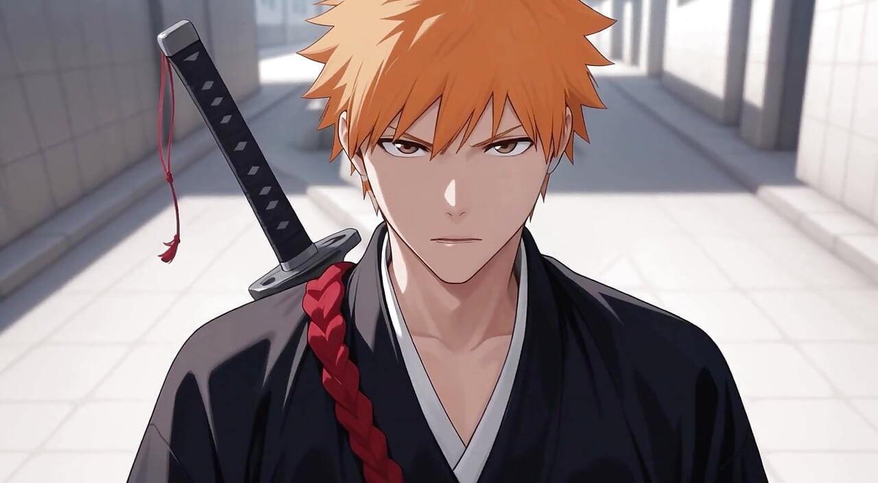 Yoruichi Soul Society'ye geldikten sonra Ichigo tarafından sikiliyor! Bleach Sansürsüz Hentai