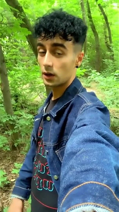 Solo Jerk off in Blue Jeans Jacket Outdoor