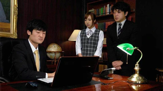 Sürtük japon sekreter hoşlanır bir kaba üçlü içinde the arasında