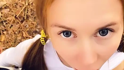 Sürtük Mia Bandini'den halka açık sakso ve döl oyunu (pov)