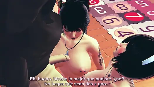 HENTAI 3D ANIMATION - TWO GOTHIC GIRLS HAVE SEX IN THEIR ROOM WITH A LUCKY BOY