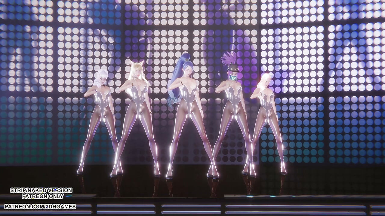MMD - Carry Me Off - Ahri Evelynn Akali Seraphine Kaisa Sexy Kpop Dance League of Legends Hentai Uncensored 4K 60FPS