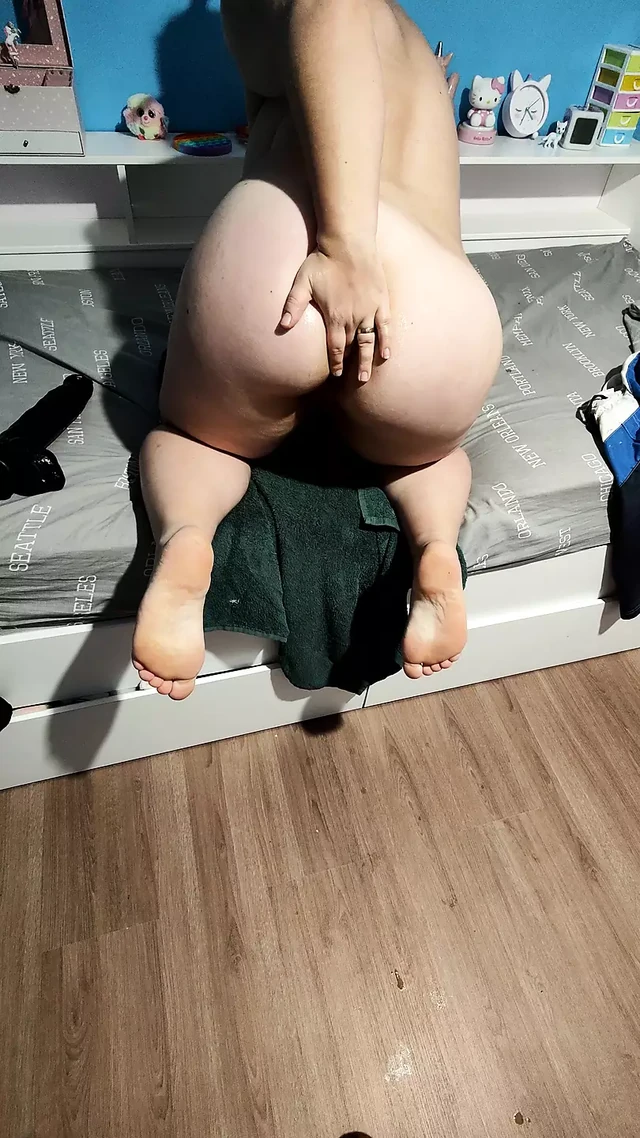 Fucking my slut with big black cock in her asshole.  Hard porn HD in good quality close up