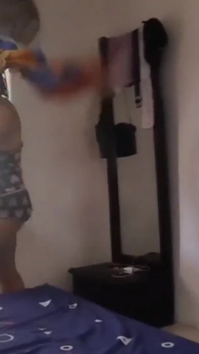 I hired this maid, she came in with those shorts showing her big ass | Clip 1