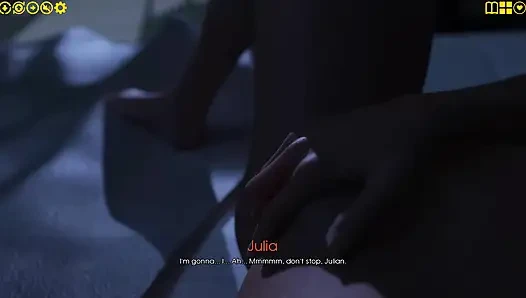 Zevkim 10: Julian Julia'nın amını parmaklarken adını mutfak göğüslerini inletirken izliyor