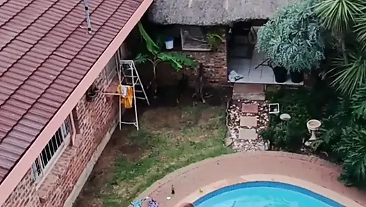 Drone'mla uçarken komşularımı sikişirken yakaladım