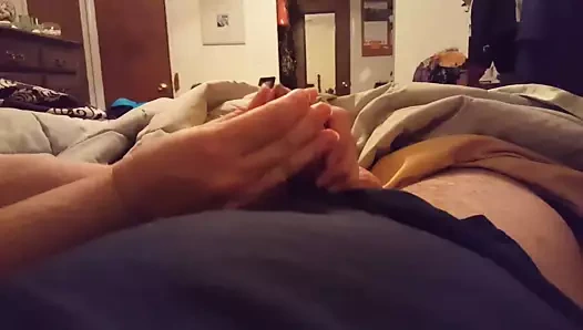 Son derece yavaş kenar ve handjob