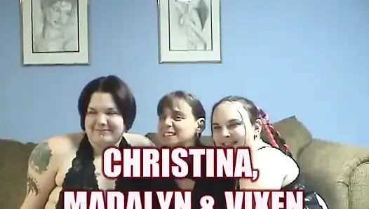 Madalyn, Vixen ve Christina'nın üçlü seksi