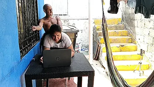 Outdoor sex with my horny, big-assed neighbor