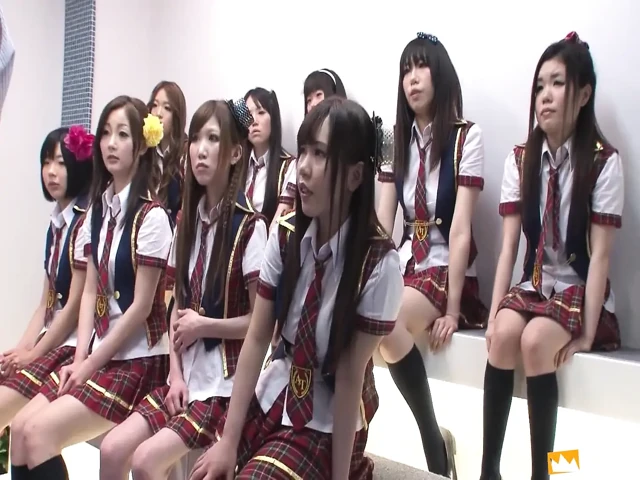 Japanese students get their hairy pussies satisfied and pumped in hot orgy