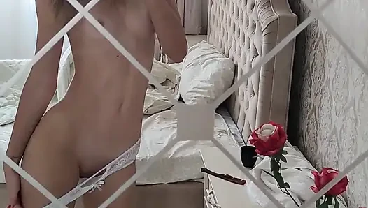 Aynanın önünde solo mastürbasyon