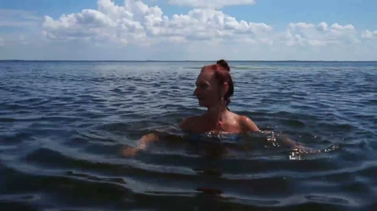 Volga-river'da yüzme