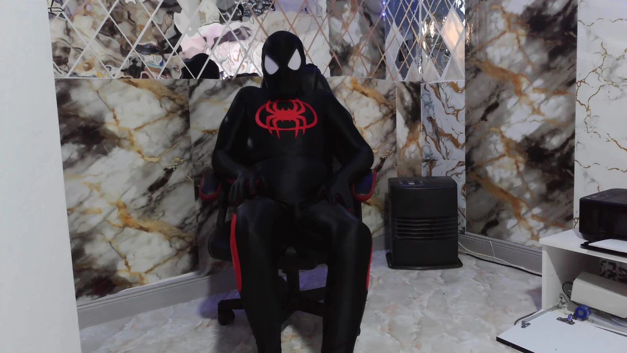 Spiderman Red and Black Shiny Lycra