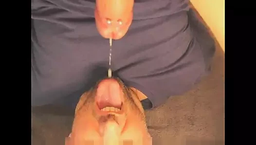 Pompalama ve yarağı damgalama (yüze boşalmalı)