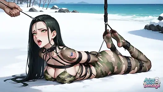 Sahilde seksi bdsm oyunu esaret orgazmı için en ateşli yol!