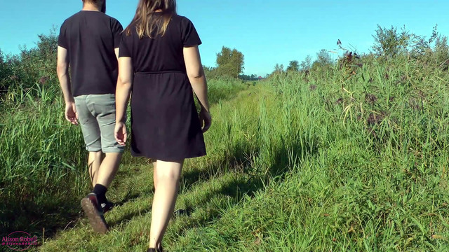 An excellent handjob and lots of cumming on her tits on a bench in the middle of a public park ( CFNM )( AMATEUR )