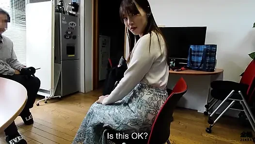 Japon kız erkek arkadaşının önünde jav için deniyor