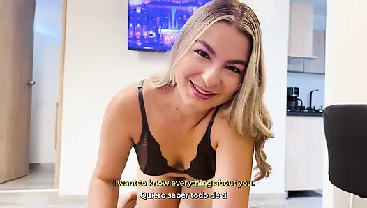 POV Horny blonde gets fucked hard by a big cock